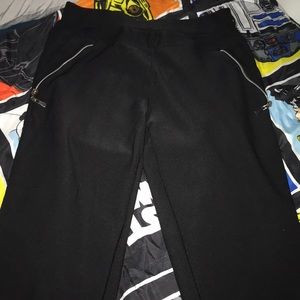 black stretchy pants